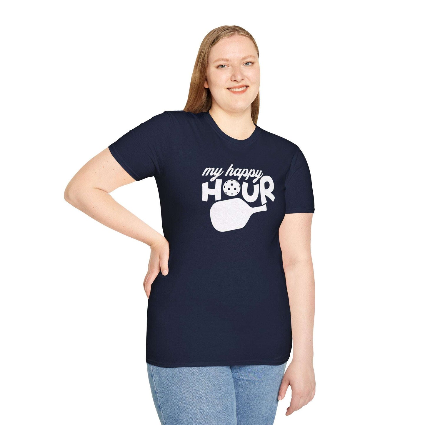 Women's Soft Pickleball T-shirt - My Happy Hour