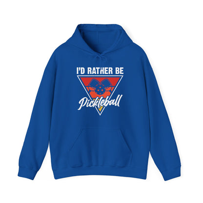 Men's Cool Pickleball Hoodie - I'd Rather Be Pickleball Royal