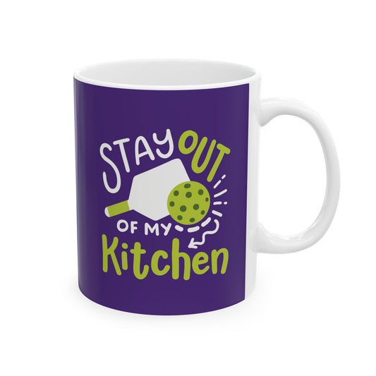 Pickleball Cute Mug - Stay Out of My Kitchen Purple