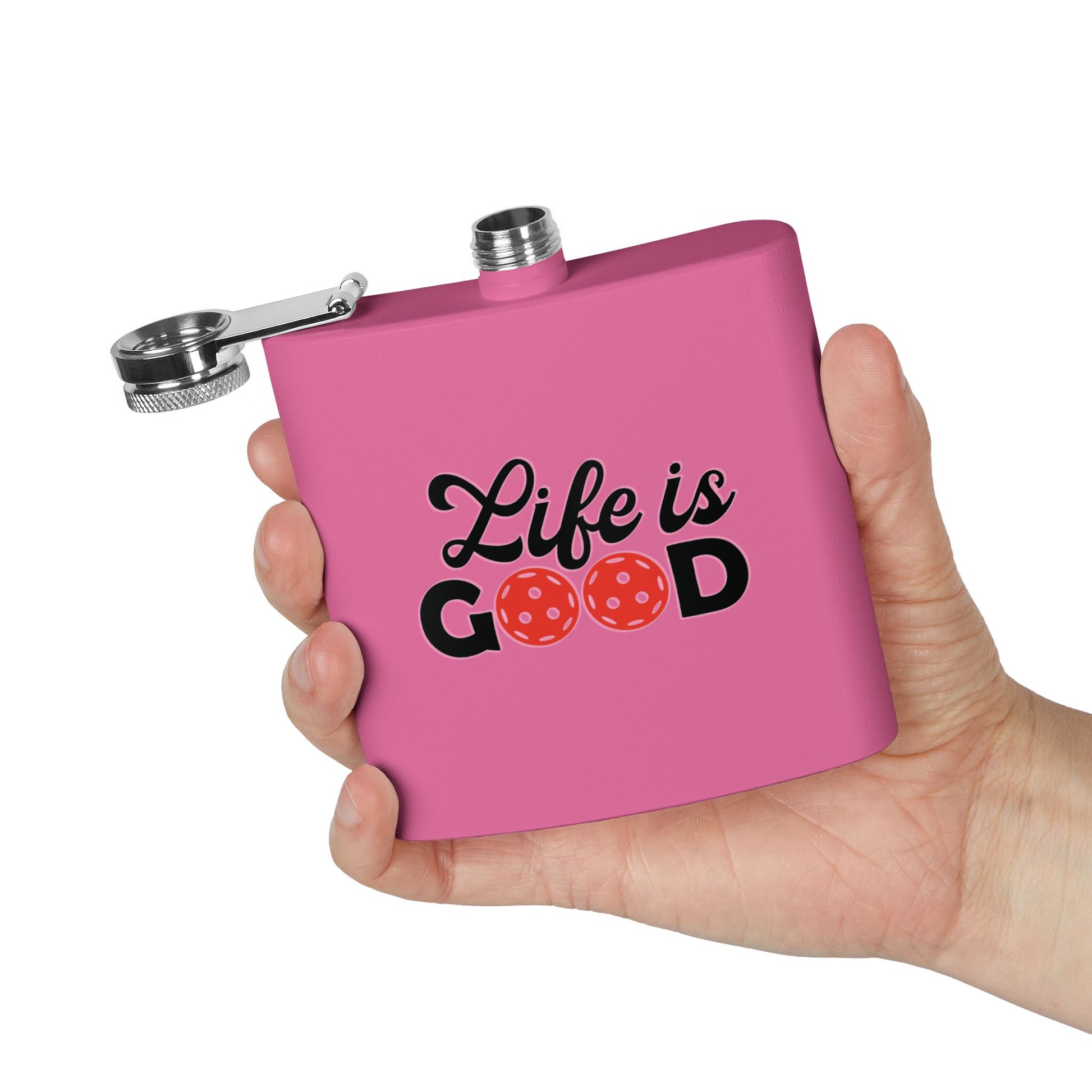 Pickleball Cute Flask - Life is Good