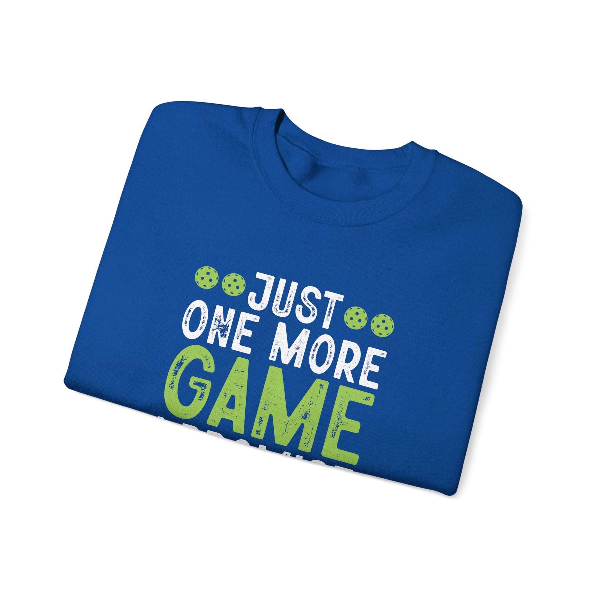 Men's Durable Pickleball Sweatshirt - Just One More Game I Promise