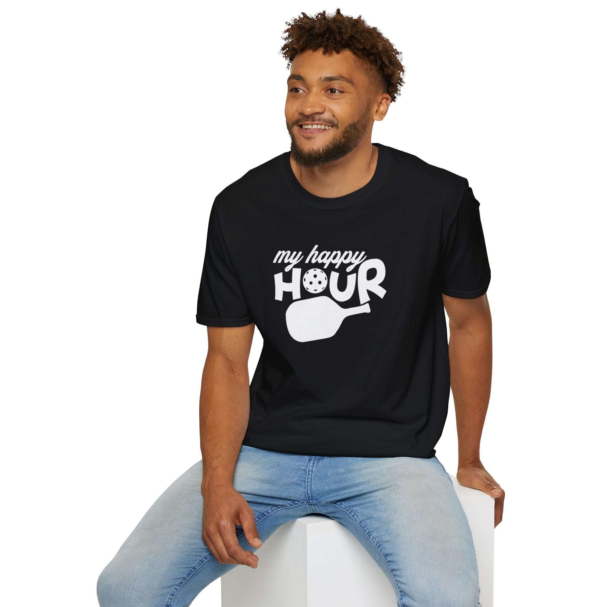 Men's Soft Pickleball T-shirt - My Happy Hour