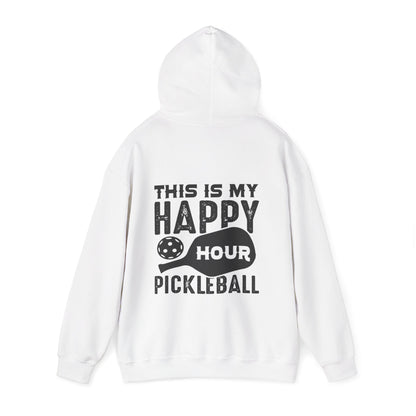 Men's Soft Pickleball Hoodie - This Is My Happy Hour Pickleball