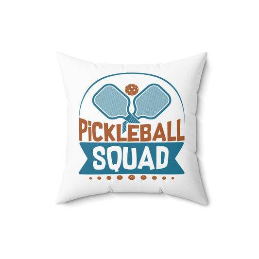 Pickleball Cheerful Pillow - Pickleball Squad White