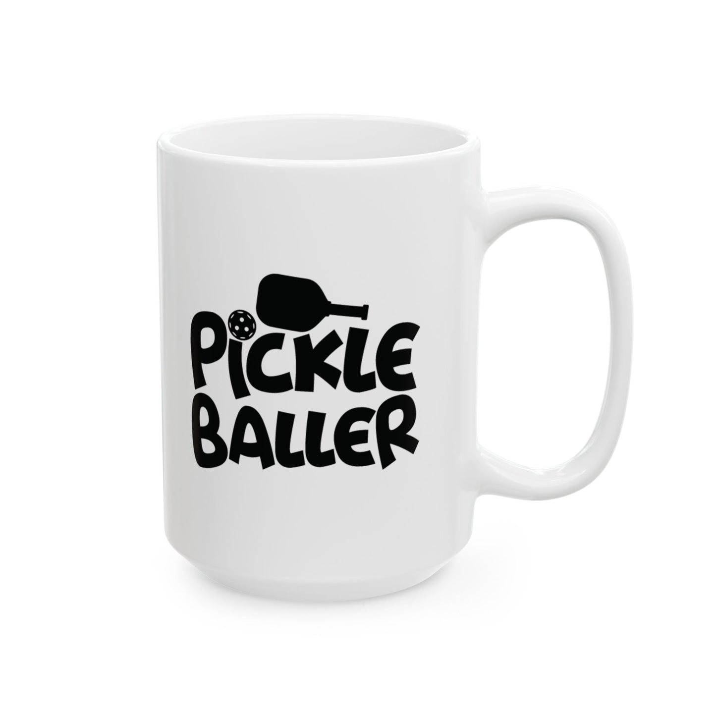 Pickleball Unique Mug - Pickle Balller White