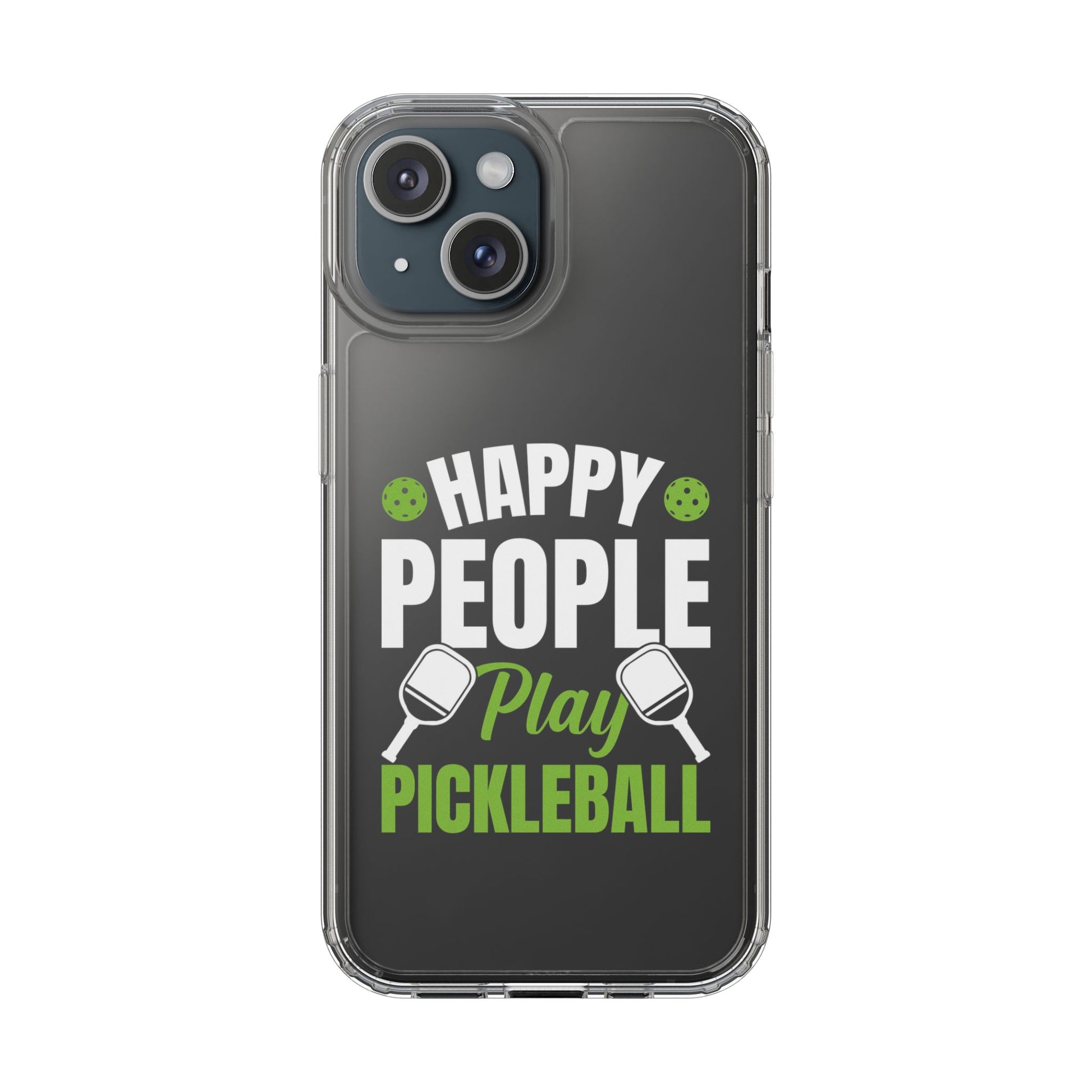 Pickleball Eye-Catching Phone case - Happy People Play Pickleball iPhone 15