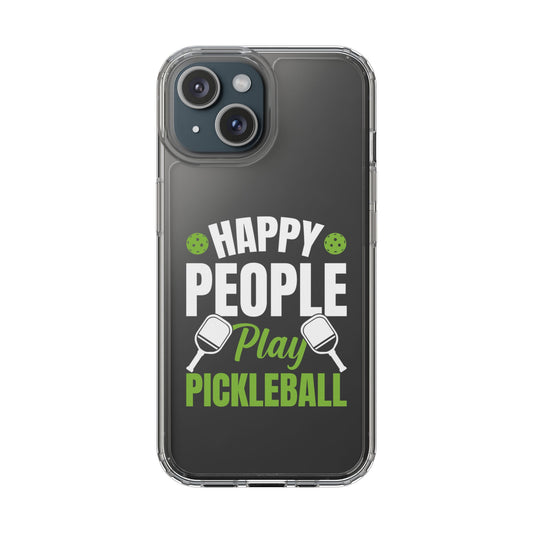 Pickleball Eye-Catching Phone case - Happy People Play Pickleball iPhone 15