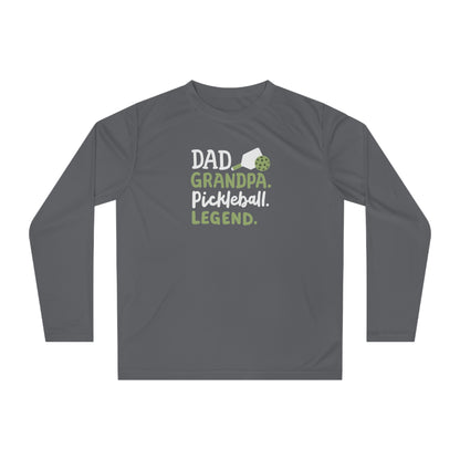 Men's Pickleball Long Sleeves top - Dad Grandpa Pickleball Legend Gray