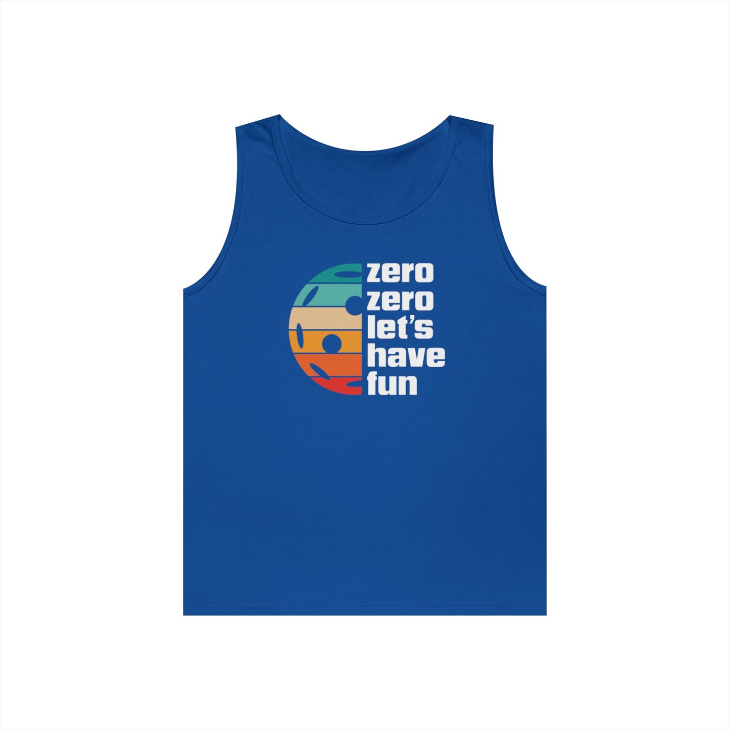 Men's Vibrant Pickleball Tank Top - Zero Zero Let's Have Fun Royal