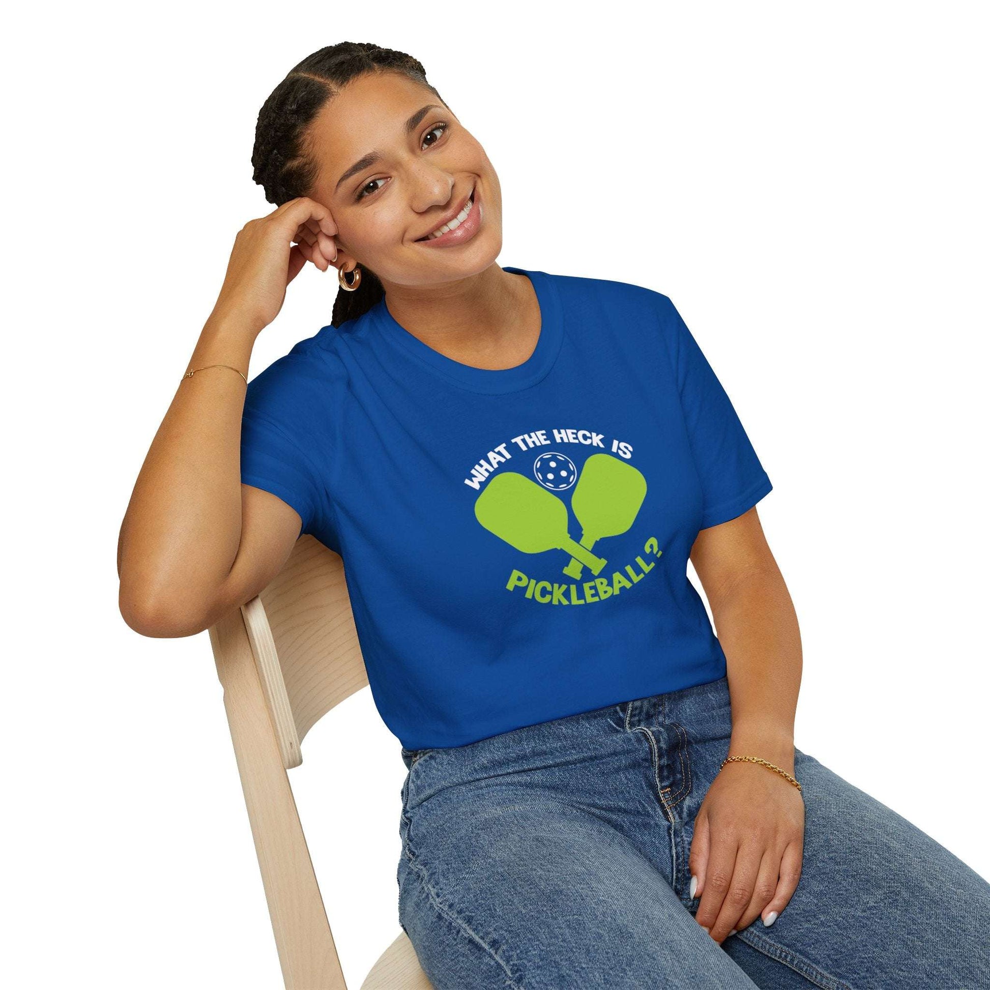 Women's Funny Pickleball T-shirt - What the Heck Is Pickleball?