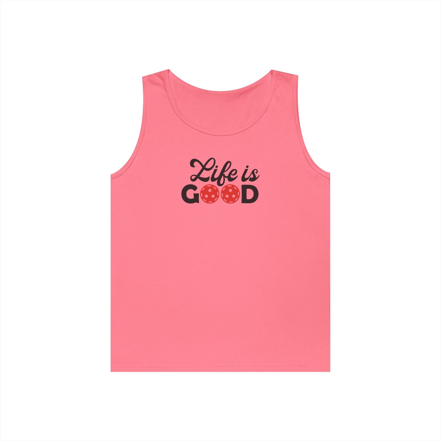 Women's Durable Pickleball Tank Top - Life is Good Pink