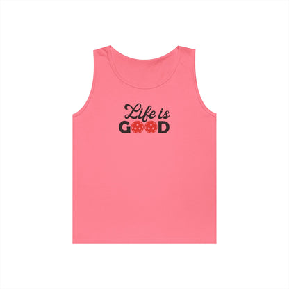 Women's Durable Pickleball Tank Top - Life is Good Pink