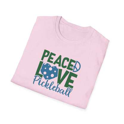 Women's Durable Pickleball T-shirt - Peace, Love, Pickleball