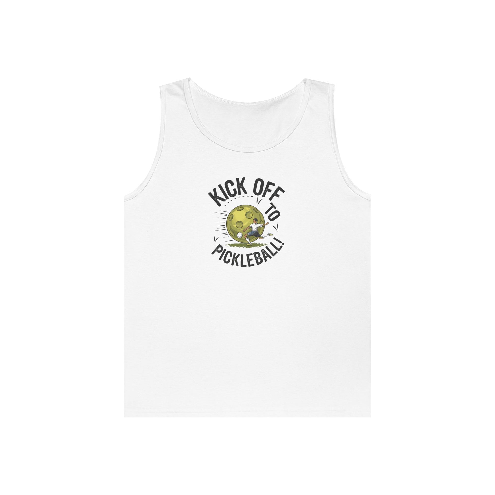 Women's Soft Pickleball Tank Top - Kick Off to Pickleball White