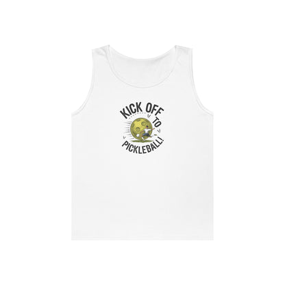 Women's Soft Pickleball Tank Top - Kick Off to Pickleball White