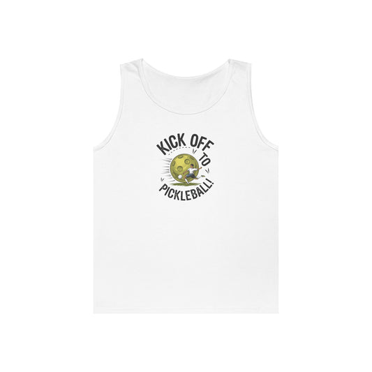 Women's Soft Pickleball Tank Top - Kick Off to Pickleball White