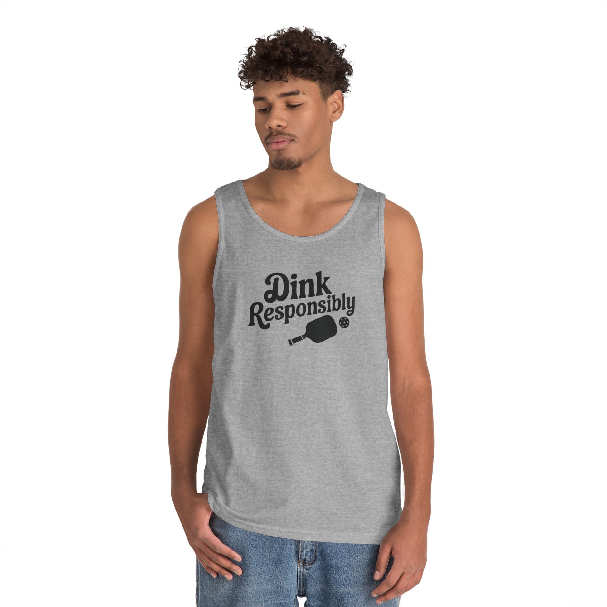 Men's Comfy Pickleball Tank Top - Dink Responsibly