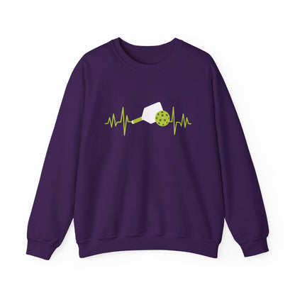 Women's Soft Pickleball Sweatshirt - Pickleball and Pulse Purple