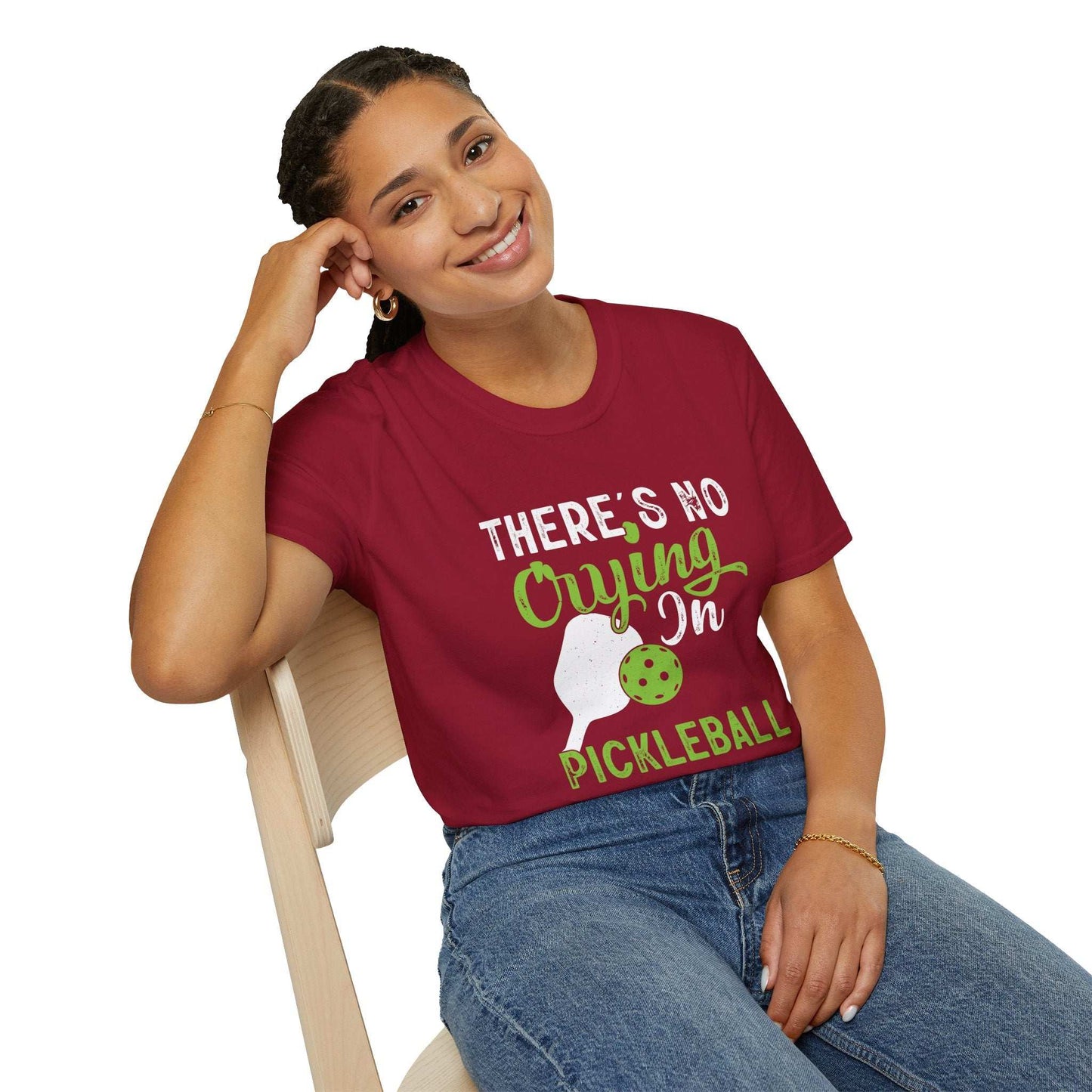 Women's Playful Pickleball T-shirt - There's No Crying in Pickleball