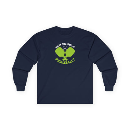 Women's Pickleball Long Sleeves top - What the Heck Is Pickleball? Navy