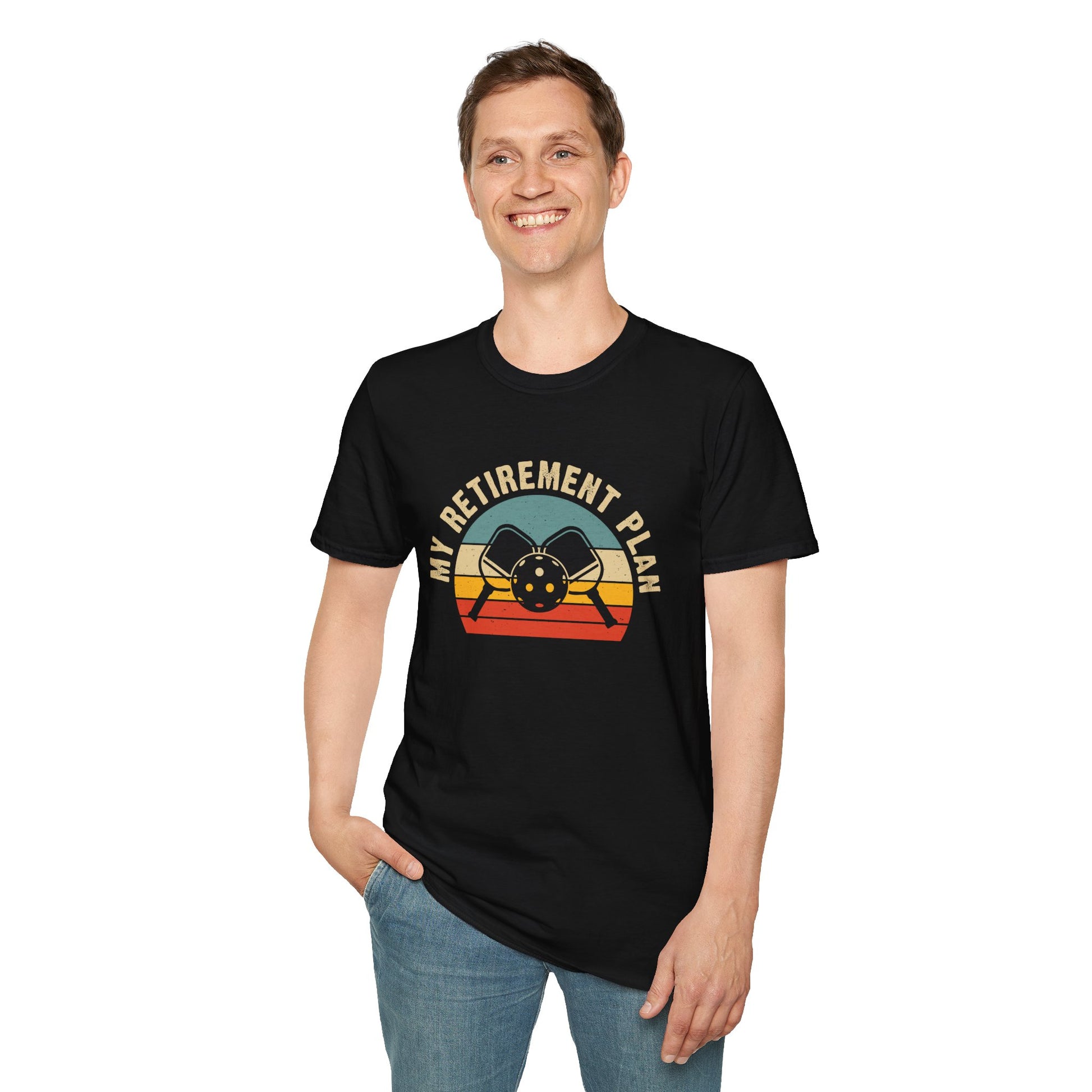 Men's Bold Pickleball T-shirt - My Retirement Plan Retro