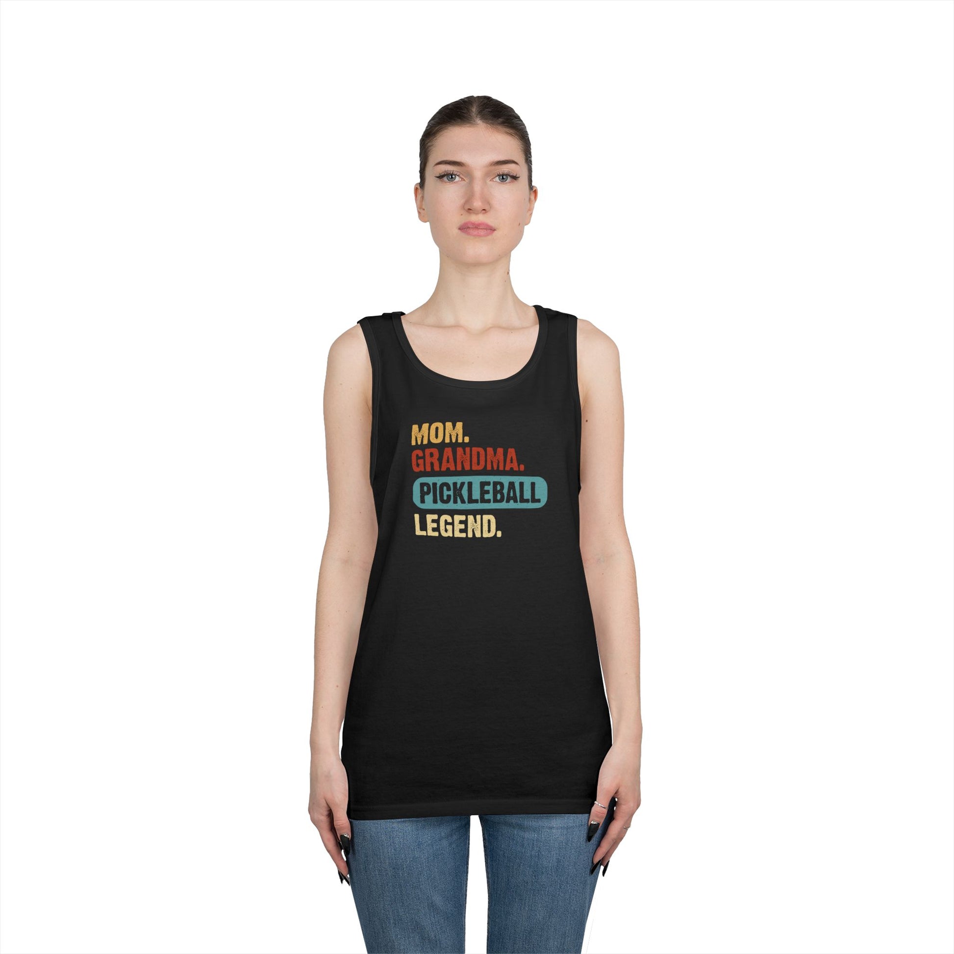 Women's Durable Pickleball Tank Top - Mom Grandma Pickleball Legend