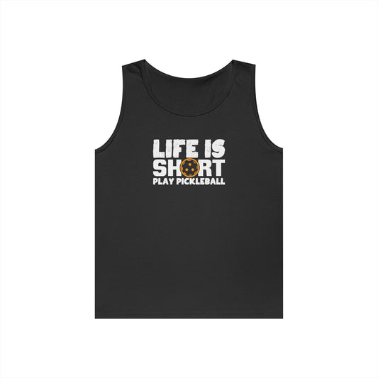 Women's Funny Pickleball Tank Top - Life Is Short Play Pickleball Black