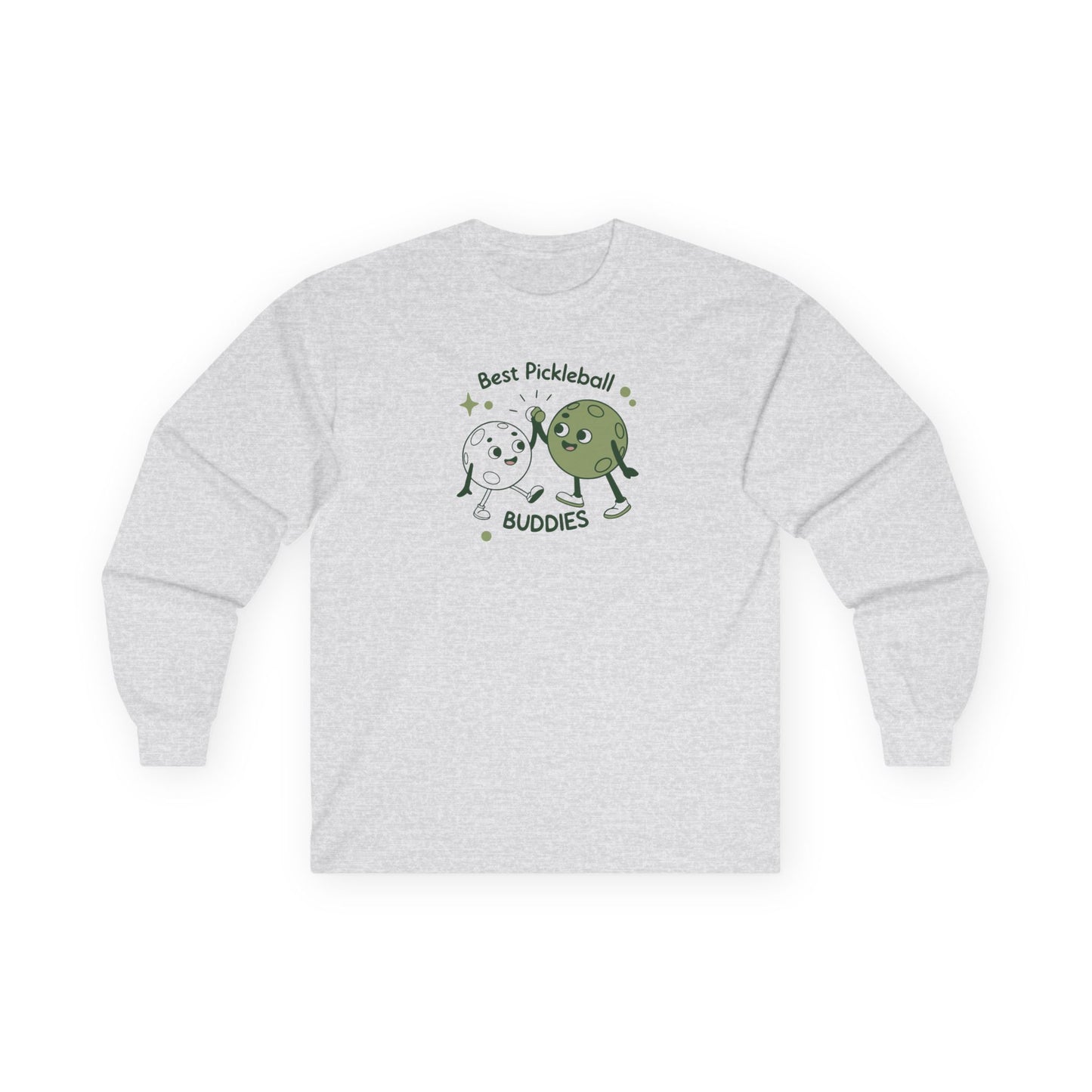 Women's Cute Pickleball Long Sleeves top - Best Pickleball Buddies Gray