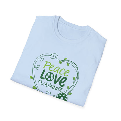 Women's Stylish Pickleball T-shirt - Peace Love Pickleball