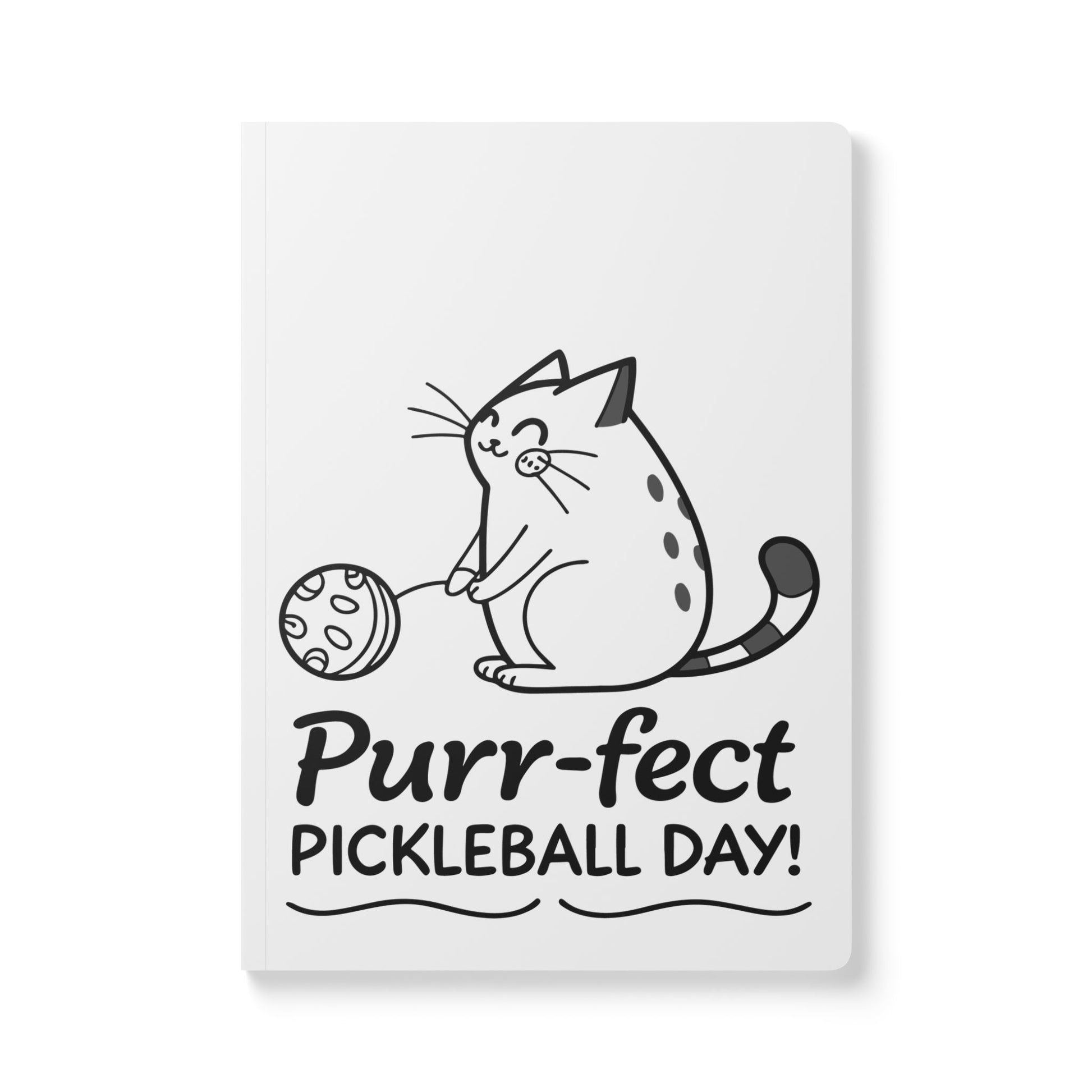 Pickleball Cute Journal - Purr-fect PICKLEBALL DAY! Ruled line
