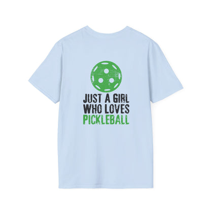 Women's Soft Pickleball T-shirt - Just a Girl Who Loves Pickleball