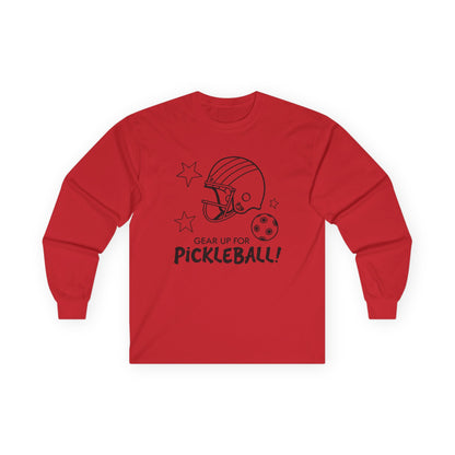 Men's Soft Pickleball Long Sleeves top - Gear Up for Pickleball Red