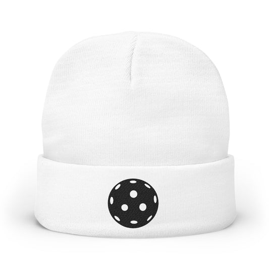 Pickleball Durable Beanie - Pickleball Ball White