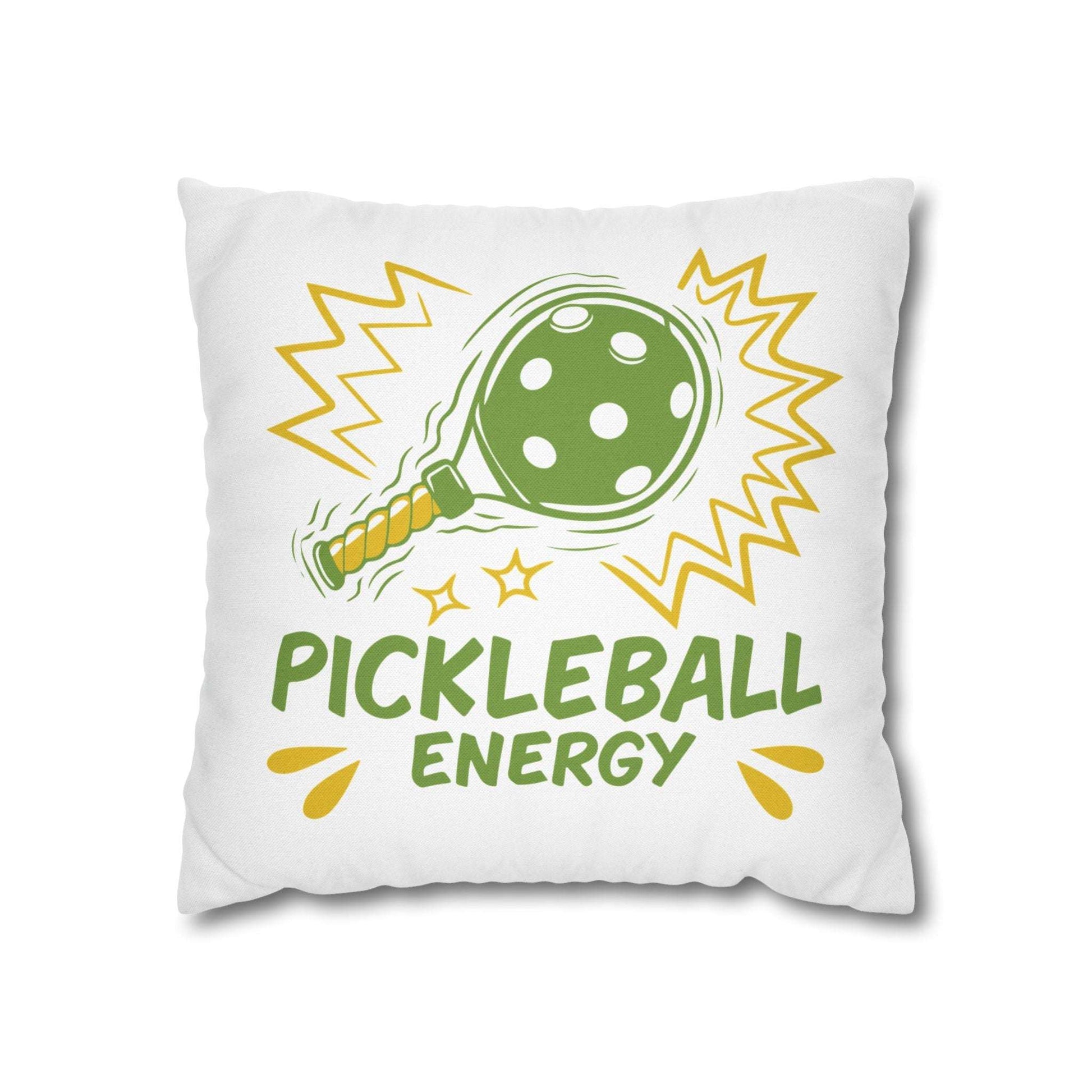 Pickleball Durable Pillowcase - Pickleball Energy White