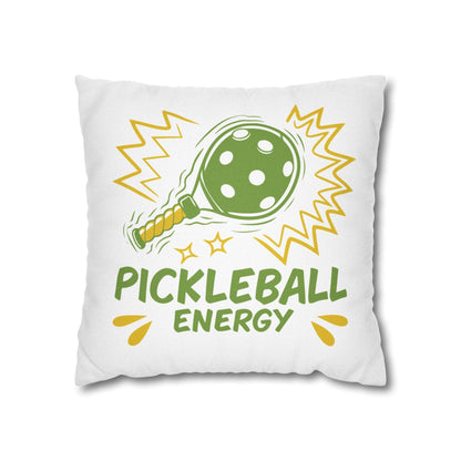 Pickleball Durable Pillowcase - Pickleball Energy White