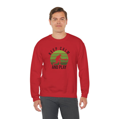 Men's Durable Pickleball Sweatshirt - Keep Calm and Play
