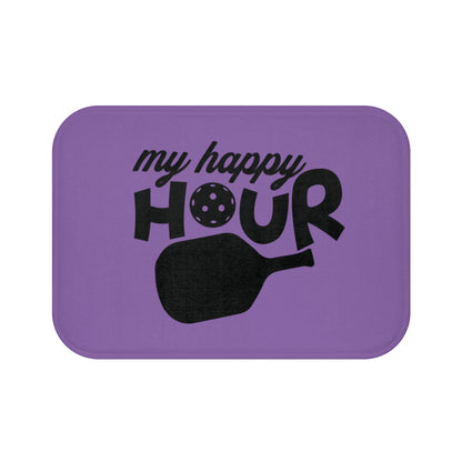 Pickleball Colorful Bath mat - My Happy Hour Purple