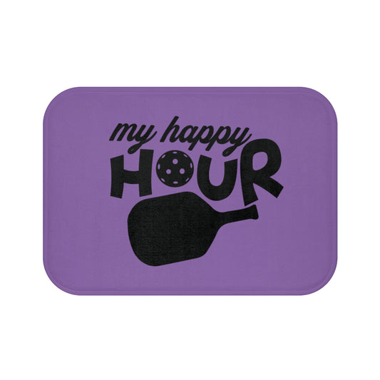 Pickleball Colorful Bath mat - My Happy Hour Purple