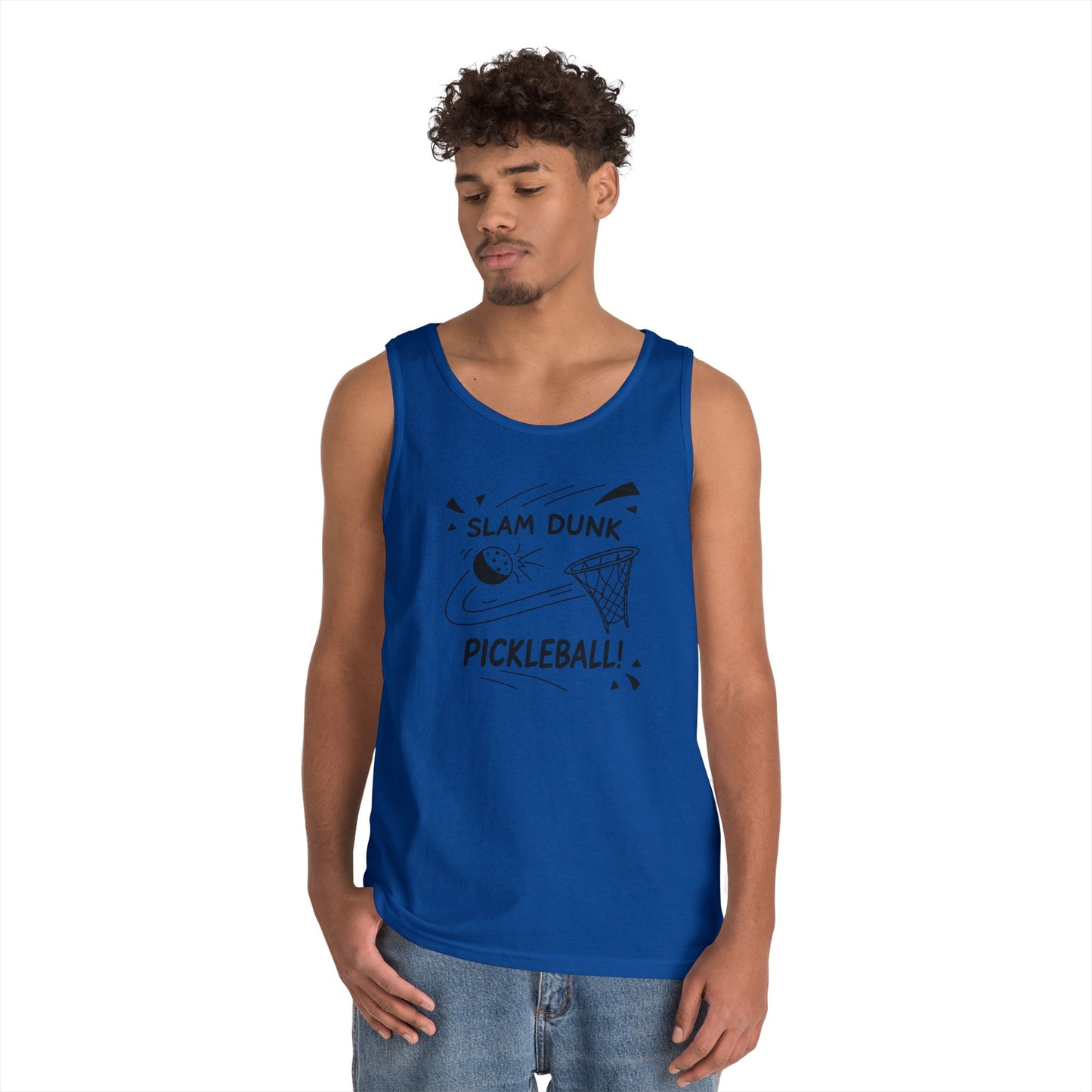 Men's Comfy Pickleball Tank Top - Slam Dunk Pickleball