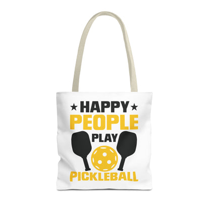 Pickleball Unique Tote Bag - Happy People Play Pickleball Beige