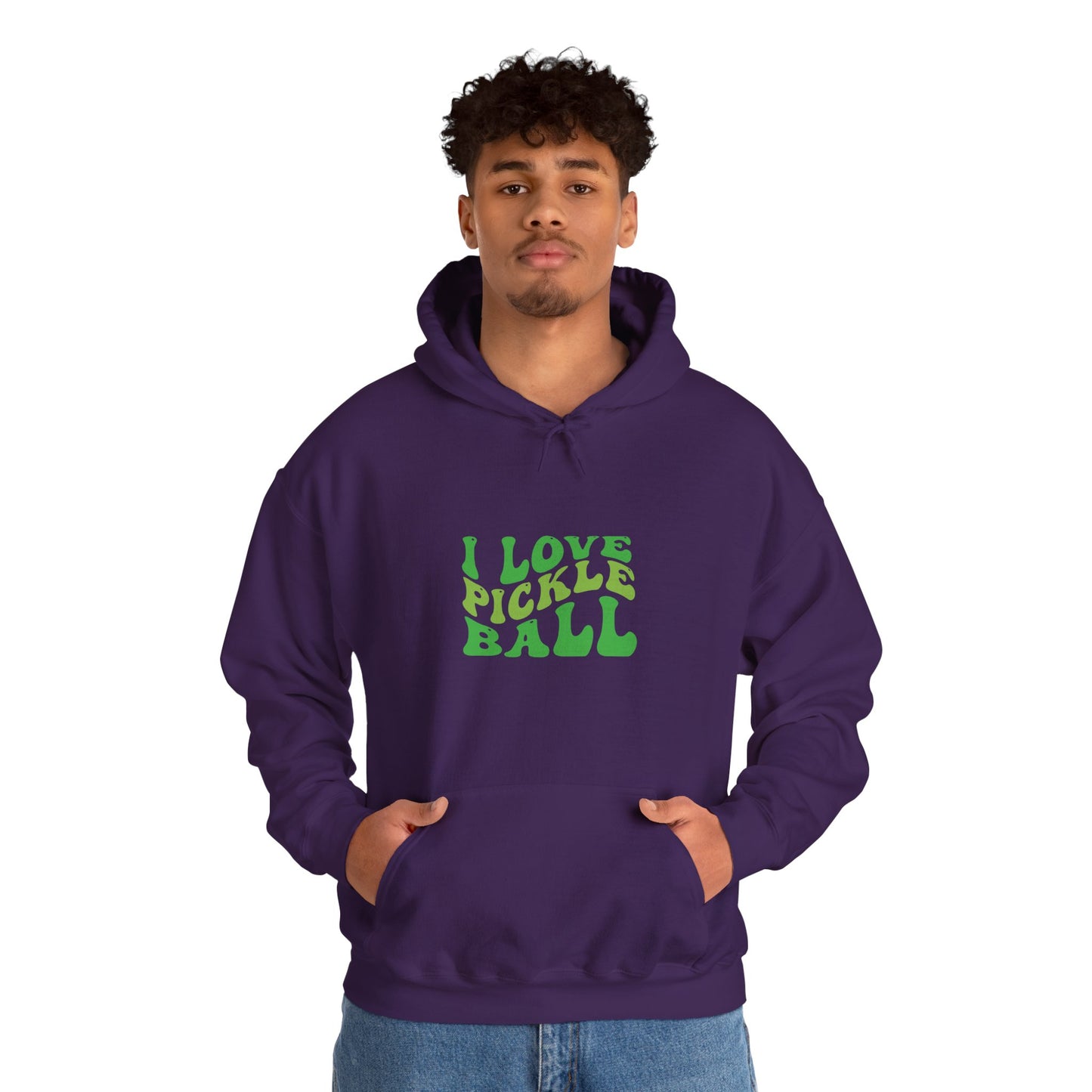Men's Stylish Pickleball Hoodie - I Love Pickleball