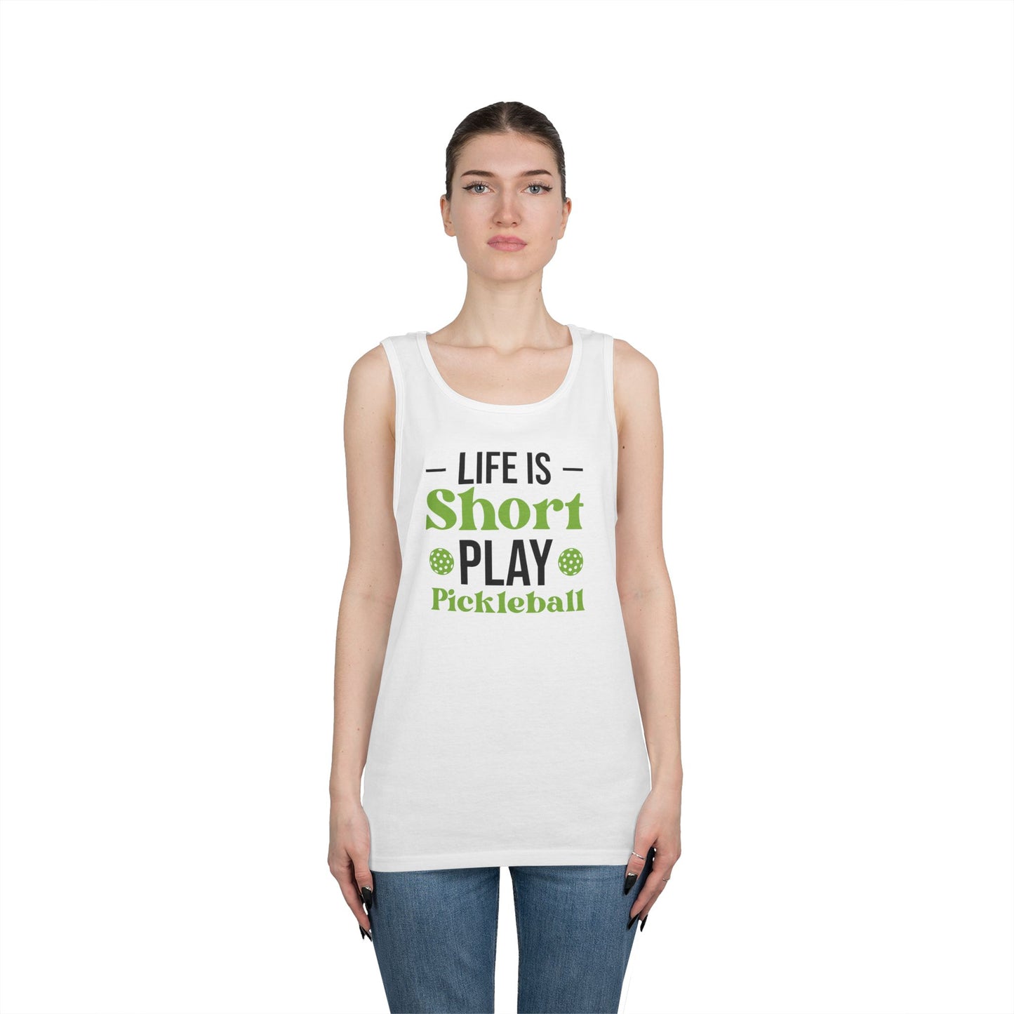 Women's Funny Pickleball Tank Top - Life Is Short Play Pickleball