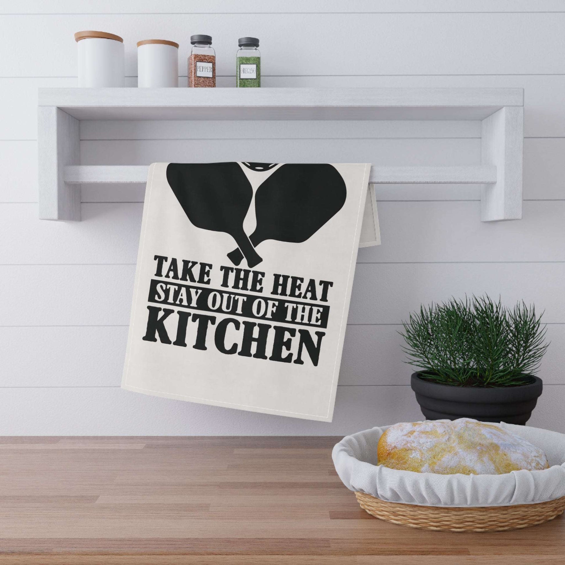 Pickleball Funny Tea Towel - If You Can't Take the Heat Stay Out Cotton Twill