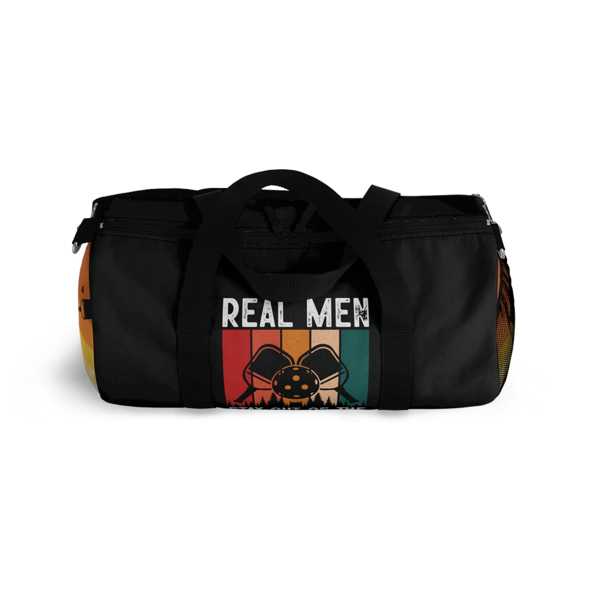 Pickleball Cool Duffel Bag - Real Men Stay Out Of The Kitchen Retro