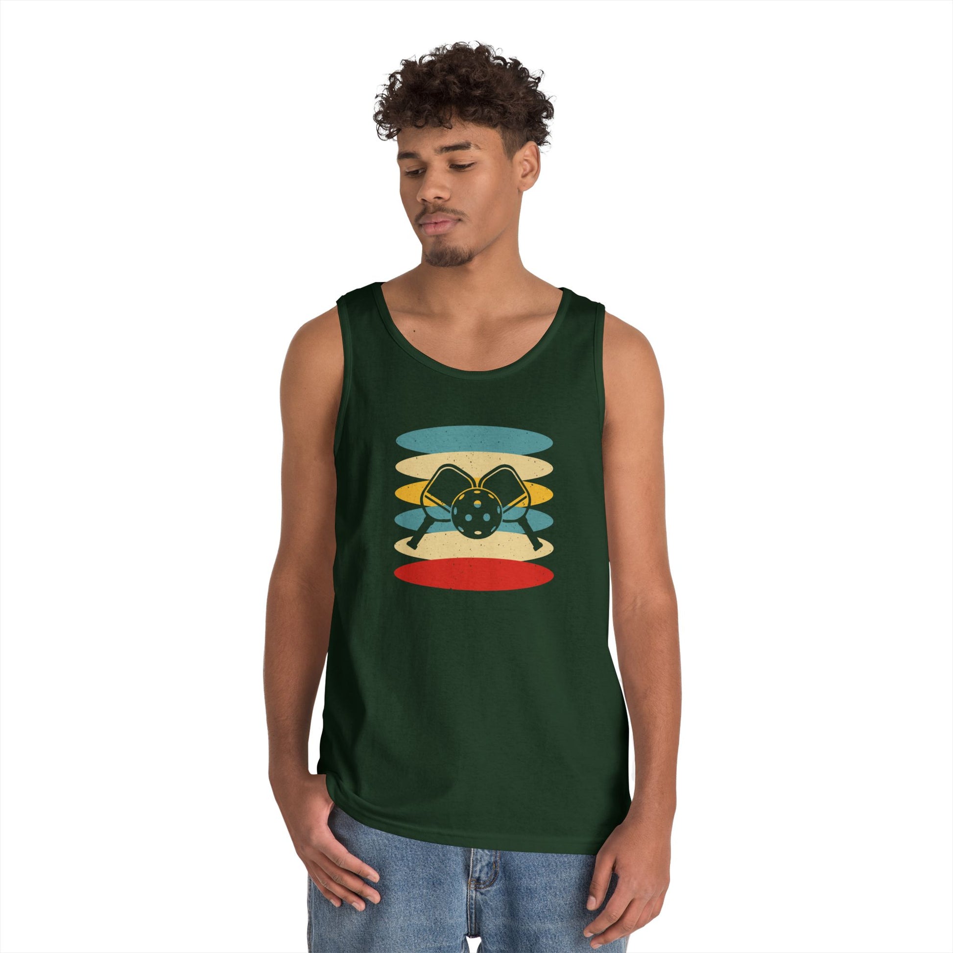Men's Stylish Pickleball Tank Top - Pickleball Retro