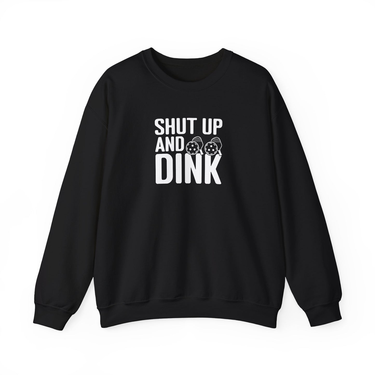 Women's Cool Pickleball Sweatshirt - Shut Up and Dink Black