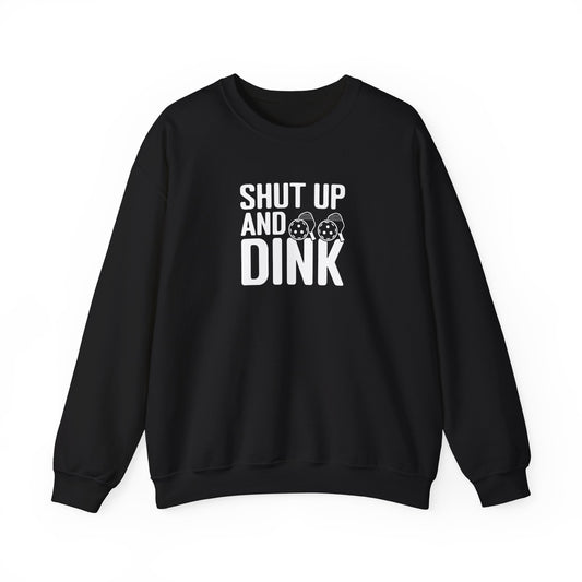 Women's Cool Pickleball Sweatshirt - Shut Up and Dink Black