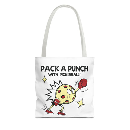 Pickleball Stylish Tote Bag - Pack a Punch with Pickleball White