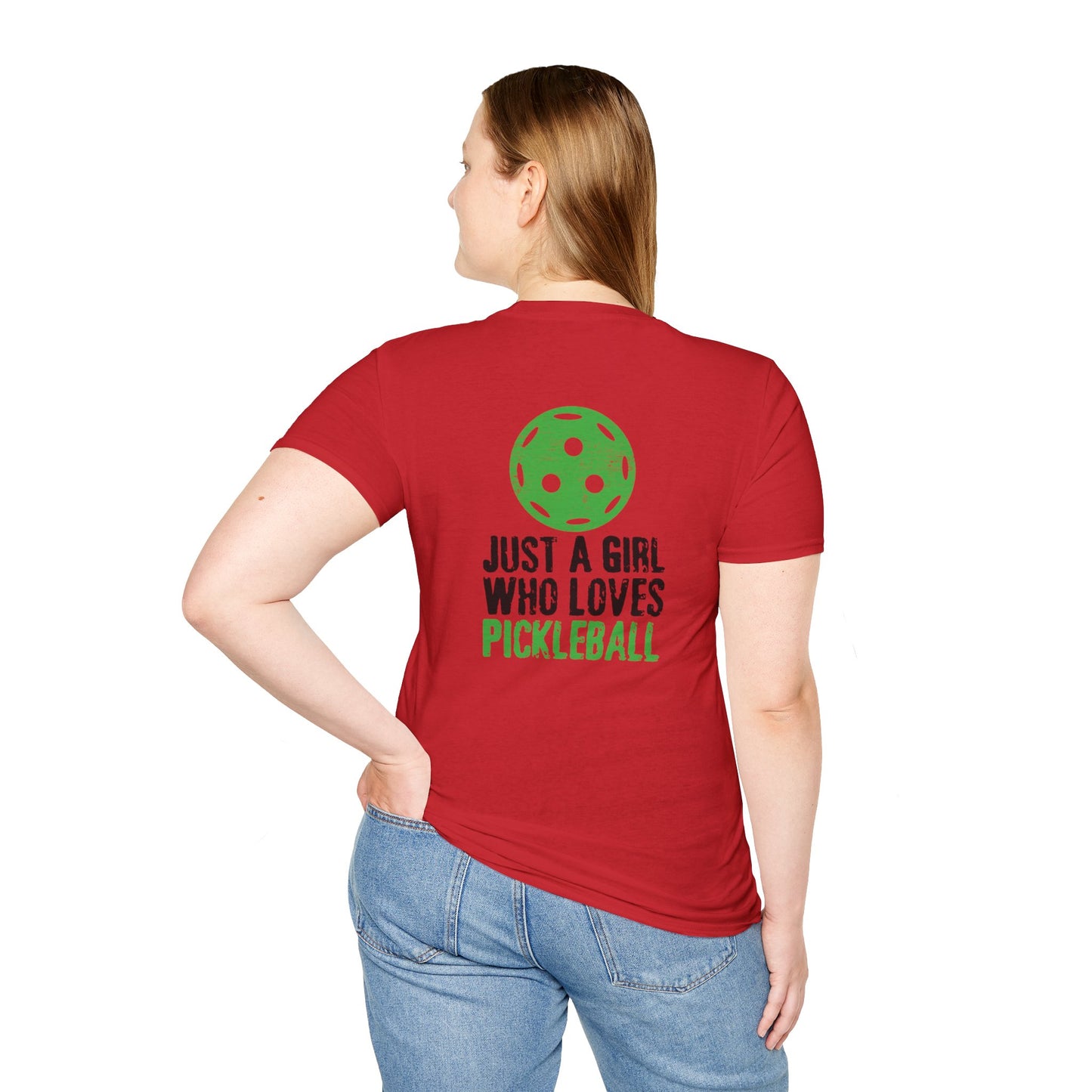 Women's Soft Pickleball T-shirt - Just a Girl Who Loves Pickleball
