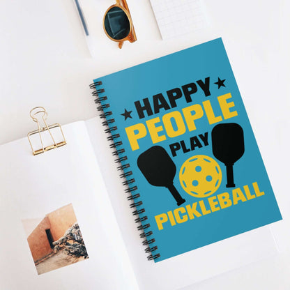 Pickleball Colorful Notebook - Happy People Play Pickleball